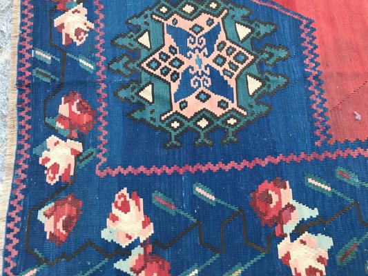 Vintage Armenian Karabagh Flat Rug Kilim-YMM-1061779