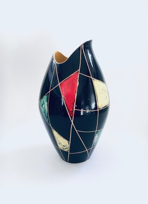 Vintage Art Ceramic Vase Kreta 41815 from Brothers Conradt, West Germany, 1960s-RQV-1807727