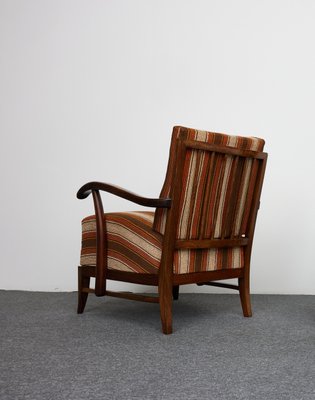 Vintage Art Deco Black Walnut Armchair by Gyula Kaesz, Hungary, 1930s-XCG-2021556