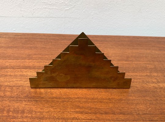 Vintage Art Deco Brass Napkin Holder-UAH-1294654