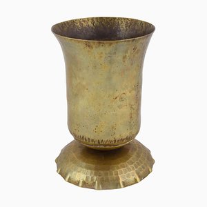 Vintage Art Deco Brass Vase, Germany, 1920s-ZCI-752691