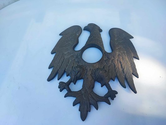 Vintage Art Deco Bronze USA Eagle Clock-CAQ-703558