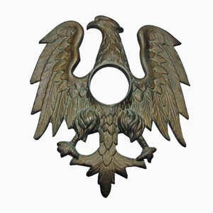 Vintage Art Deco Bronze USA Eagle Clock-CAQ-703558