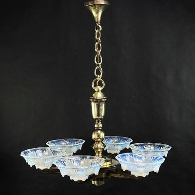 Vintage Art Deco Ceiling Lamp from Petitot & Ezan-JUZ-910400