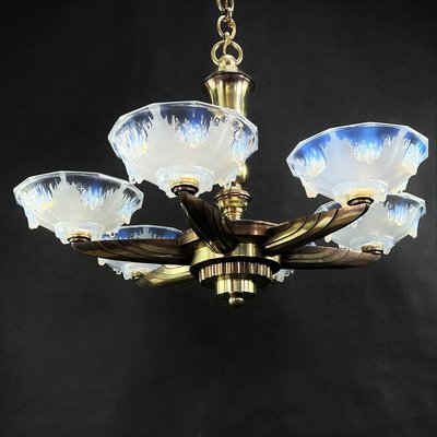 Vintage Art Deco Ceiling Lamp from Petitot & Ezan-JUZ-910400