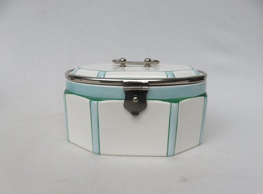 Vintage Art Deco Ceramic Pastry Box-EY-824232