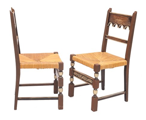 Vintage Art Deco Chairs, 1930s, Set of 8-JCN-1706558