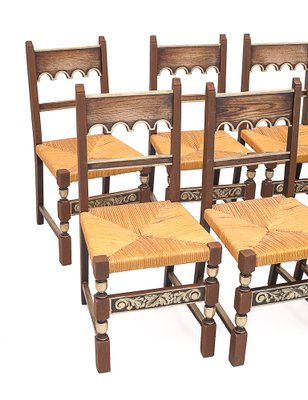 Vintage Art Deco Chairs, 1930s, Set of 8-JCN-1706558