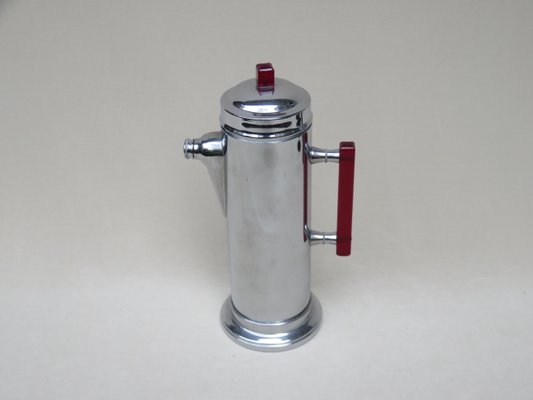 Vintage Art Deco Chrome-Plated, Red Catalin & Stainless Chrome Shaker-EY-655914