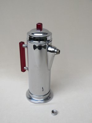 Vintage Art Deco Chrome-Plated, Red Catalin & Stainless Chrome Shaker-EY-655914