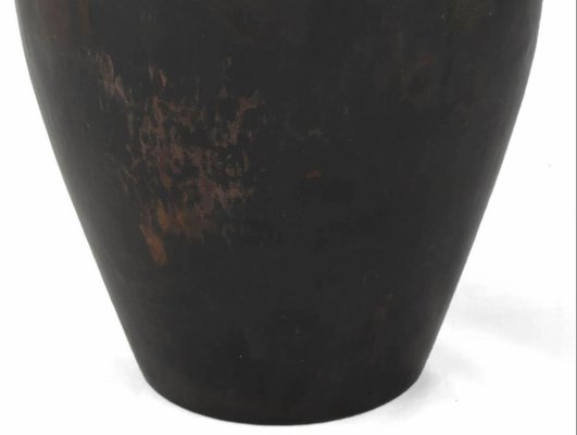 Vintage Art Deco Dark Copper Vase by Hayno Focken, Germany, 1930s-ZCI-751935