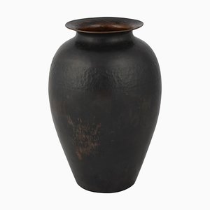 Vintage Art Deco Dark Copper Vase by Hayno Focken, Germany, 1930s-ZCI-751935