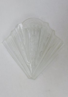 Vintage Art Deco Etched Glass & Nickel-Plated Wall Lights from Frontisi, Set of 2-EY-646961