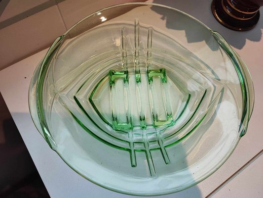 Vintage Art Deco Green Platter, 1930s-CAQ-2033731