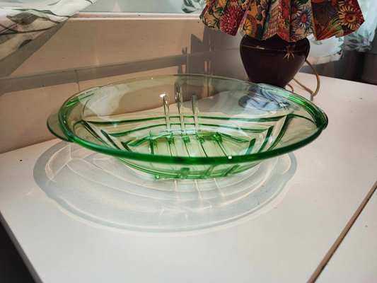 Vintage Art Deco Green Platter, 1930s-CAQ-2033731