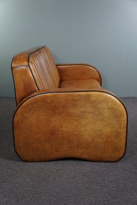 Vintage Art Deco Leather Sofa-HPP-1718842