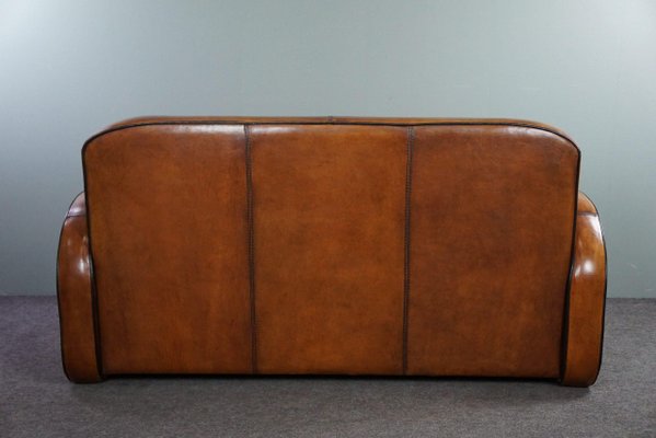 Vintage Art Deco Leather Sofa-HPP-1718842