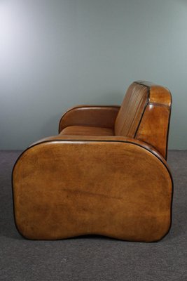 Vintage Art Deco Leather Sofa-HPP-1718842