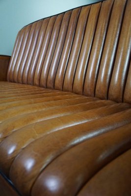 Vintage Art Deco Leather Sofa-HPP-1718842