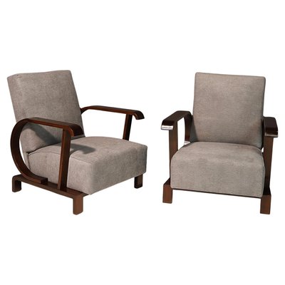 Vintage Art Deco Lounge Chairs, 1930s, Set of 2-HXT-2035957