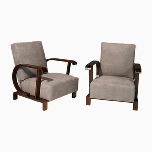 Vintage Art Deco Lounge Chairs, 1930s, Set of 2-HXT-2035957