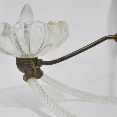 Vintage Art Deco Murano Glass Chandelier-YNQ-602933