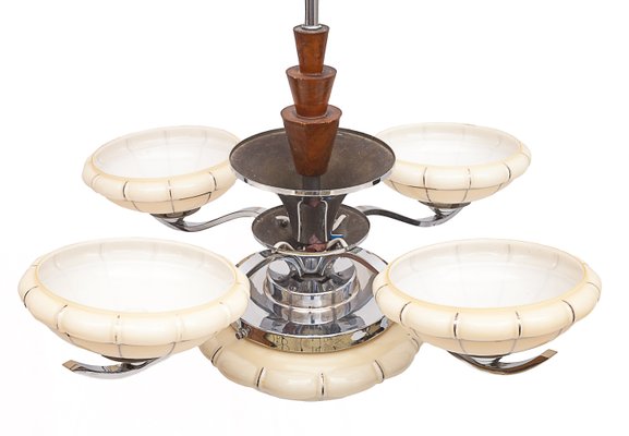 Vintage Art Deco Napako Chandelier, 1940s-JCN-2016414