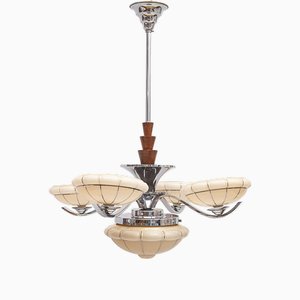 Vintage Art Deco Napako Chandelier, 1940s-JCN-2016414