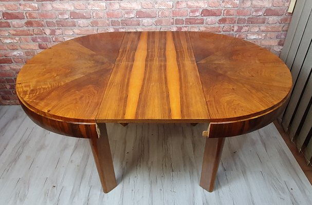 Vintage Art Deco Round Extentable Dining Table, 1930s-SYO-2016589