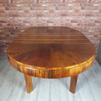 Vintage Art Deco Round Extentable Dining Table, 1930s-SYO-2016589