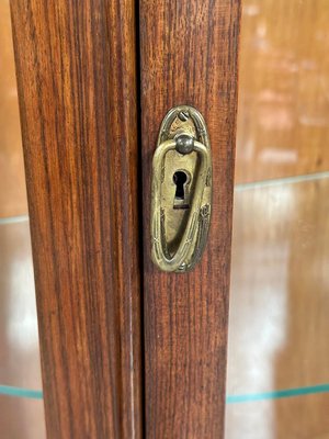 Vintage Art Deco Walnut Glass Cabinet, 1930s-XSL-2023553