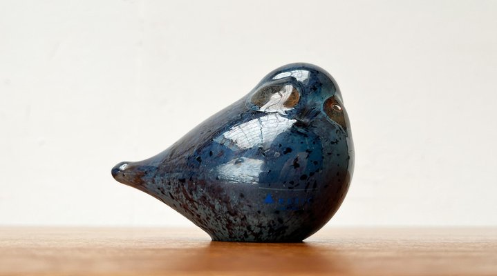 Vintage Art Glass Owl from Arctic Finland, 1970s-UAH-1725179