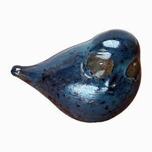 Vintage Art Glass Owl from Arctic Finland, 1970s-UAH-1725179