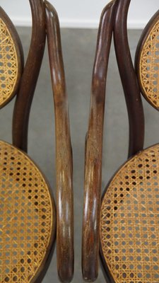 Vintage Art Nouveau Bistro Chairs from Thonet, Set of 4-HPP-2034388