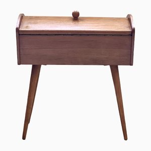 Vintage Ash Sewing Box, 1960s-ALG-1289314