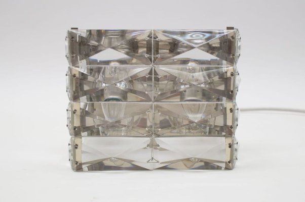 Vintage Austrian Nickel-Plated Crystal Glass Sconce from Bakalowits & Söhne, 1960s-KQB-731621