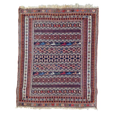 Vintage Azerbaïdjan Soukak Kilim Rug-YMM-1061997