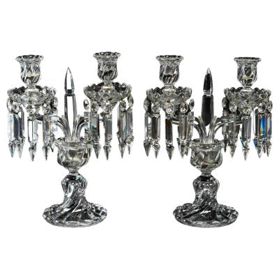 Vintage Baccarat Candlesticks, Set of 2-WFS-1292372