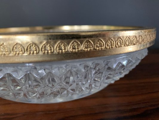 Vintage Baccarat Crystal Cut Bowl with Diamond Tip-XQY-1407174