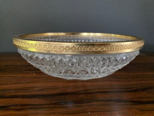 Vintage Baccarat Crystal Cut Bowl with Diamond Tip-XQY-1407174