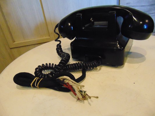 Vintage Bakelite Crank Telephone, 1960s-CAQ-1186335