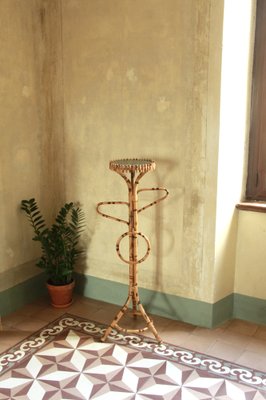 Vintage Bamboo and Wicker Stand, Italy, 1960s-HUY-1751679