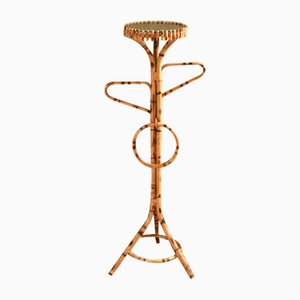 Vintage Bamboo and Wicker Stand, Italy, 1960s-HUY-1751679