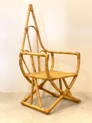 Vintage Bamboo Armchair, 1970s-NPC-1325172