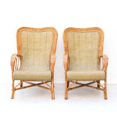 Vintage Bamboo Armchairs, 1970s, Set of 2-NZV-1723910