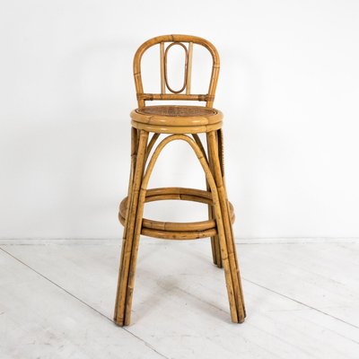 Vintage Bamboo Bar Stool-UPW-865886