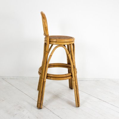 Vintage Bamboo Bar Stool-UPW-865886