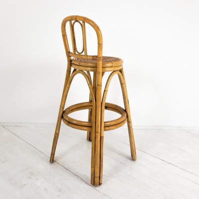 Vintage Bamboo Bar Stool-UPW-865886