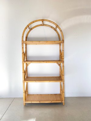 Vintage Bamboo Bookcase, 1970s-NPC-782873