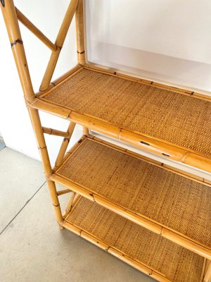 Vintage Bamboo Bookcase, 1970s-NPC-782873